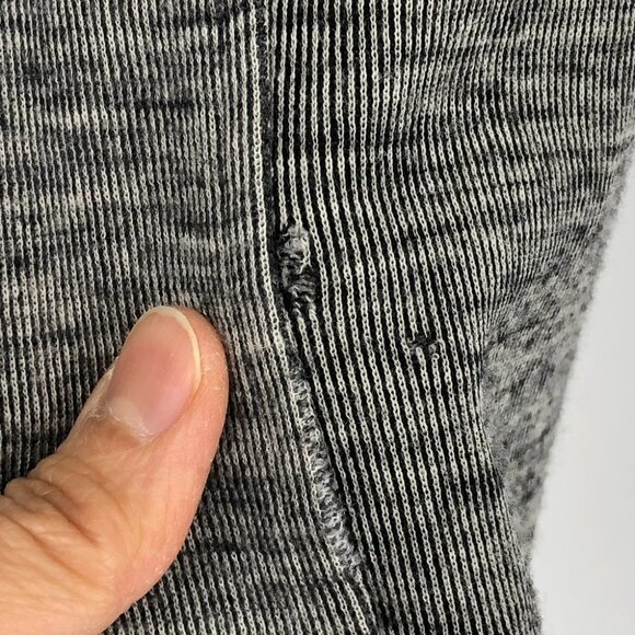 Aritzia Wilfred Heather Grey Ribbed Wool Longsleeve Round Neck Round Hem Dress M - Picture 13 of 16